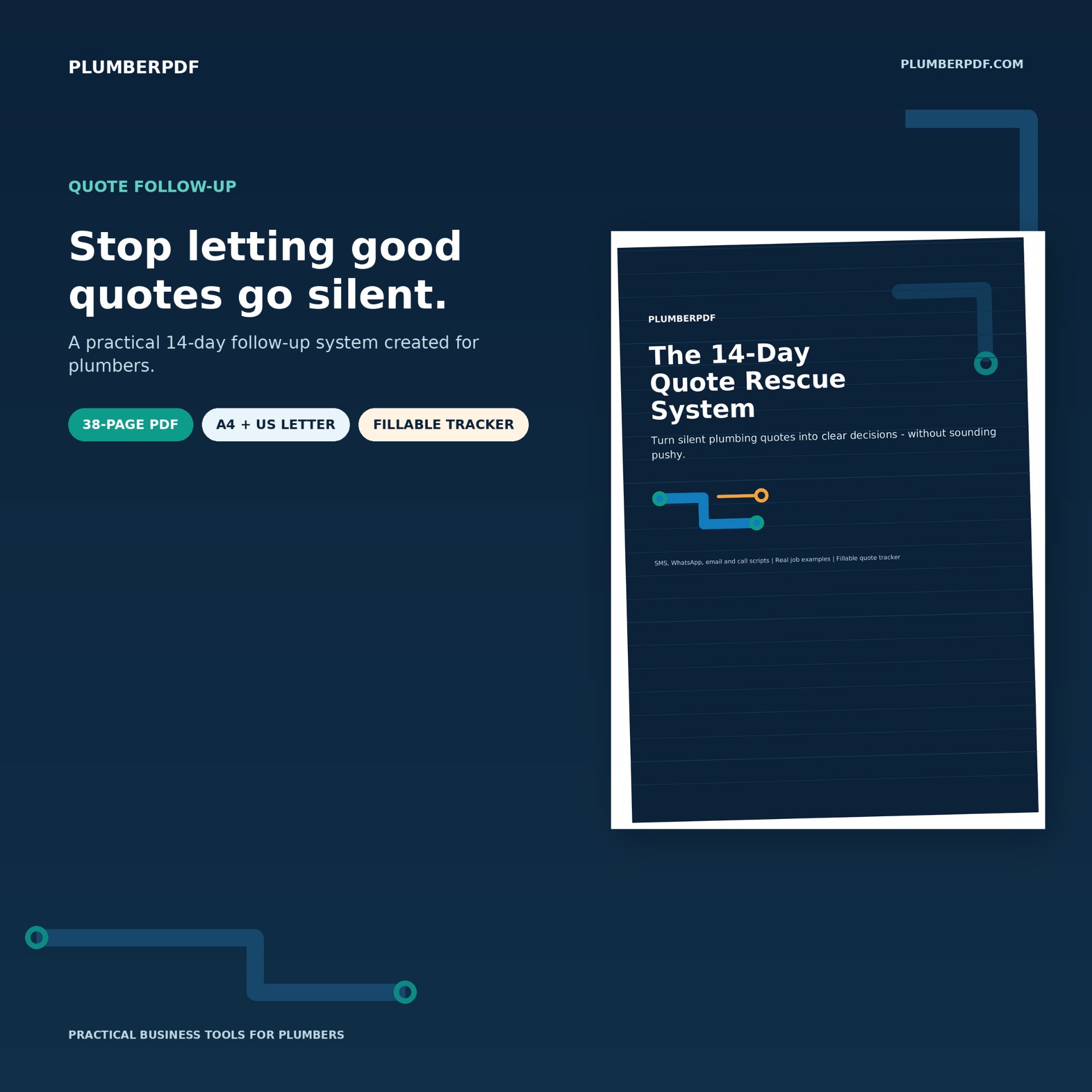 PlumberPDF 14-Day Quote Rescue System — cover